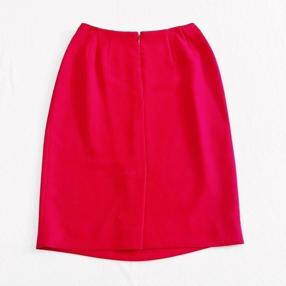 Emanuel Ungaro Fully Lined Pencil Skirt Red SZ4 - Picture 1 of 6